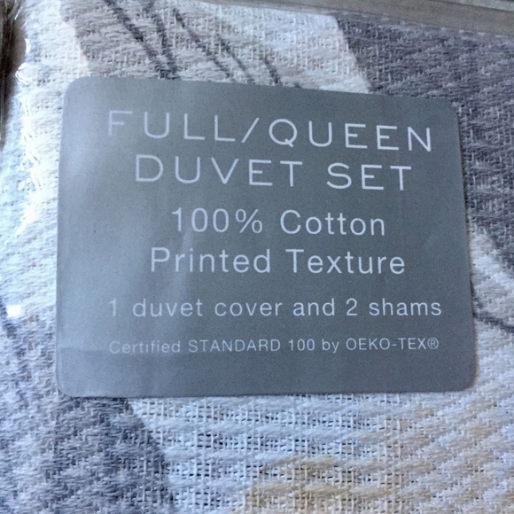 NEW Nicole Miller Textured 100% Cotton Queen Duvet Set - Picture 4 of 9